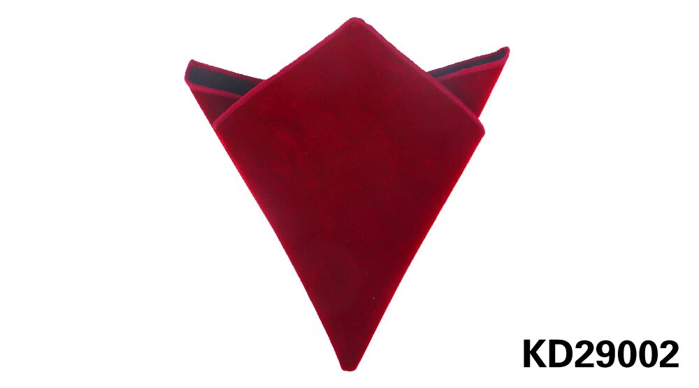 Solid Pocket Square For Men Red Black Hanky Mens Handkerchiefs Casual Suits Square Handkerchief Towels For Party Scarves: KD29002