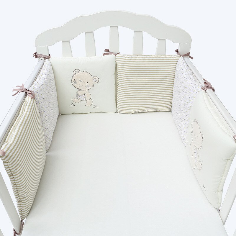 6pcs 30*30cm Soft Newborns Fluff Baby Bed Bumpers Cot Crib Around Baby Room Decor Cot Bumper Cradle Protector