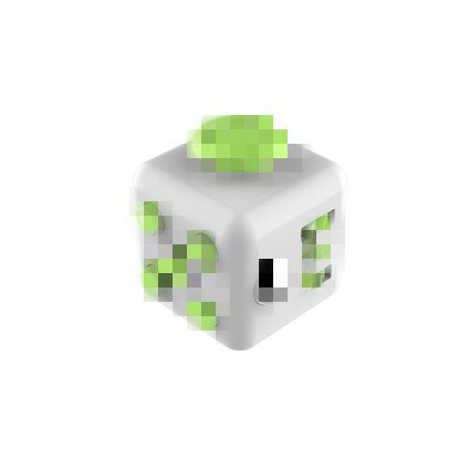 Min cube Toy Vinyl Desk Finger Toys Squeeze Fun Stress Reliever 3.3cm Antistress: White Green