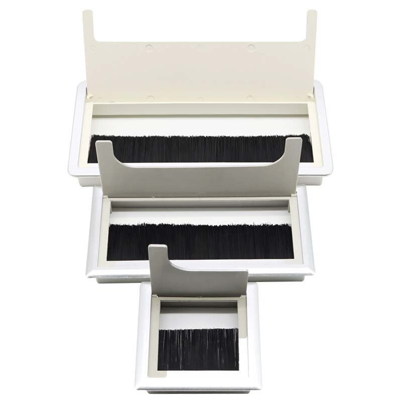 Draad Gat Wire Cover Kabel Tule Kantoor Tafel Gat Cover Outlet Poort Met Zwarte Borstel Kabel Organizer
