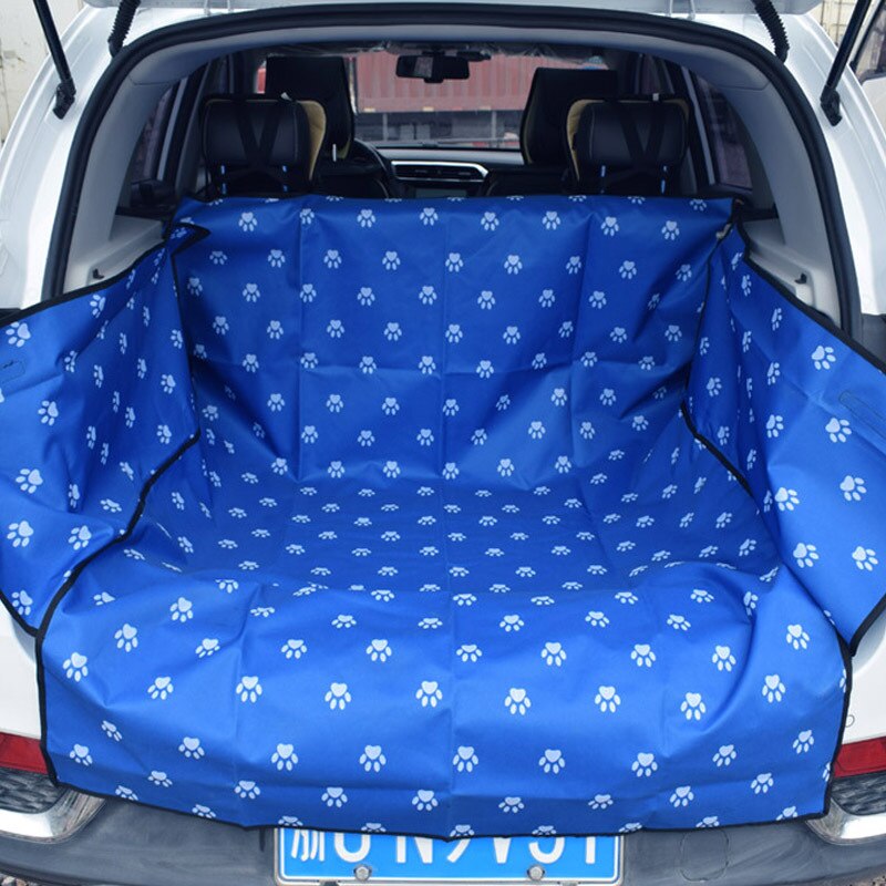 Cubierta de asiento de coche para perro y gato, alfombra de maletero, lona impermeable, tela Oxford, Protector de mascotas, cojín de hamaca: blue