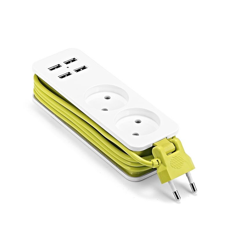 EU Plug USB Socket Power Strip Electric Socket Surge Protector Extension Sockets USB Smart Mobile Phone Wall Charger Desktop Hub