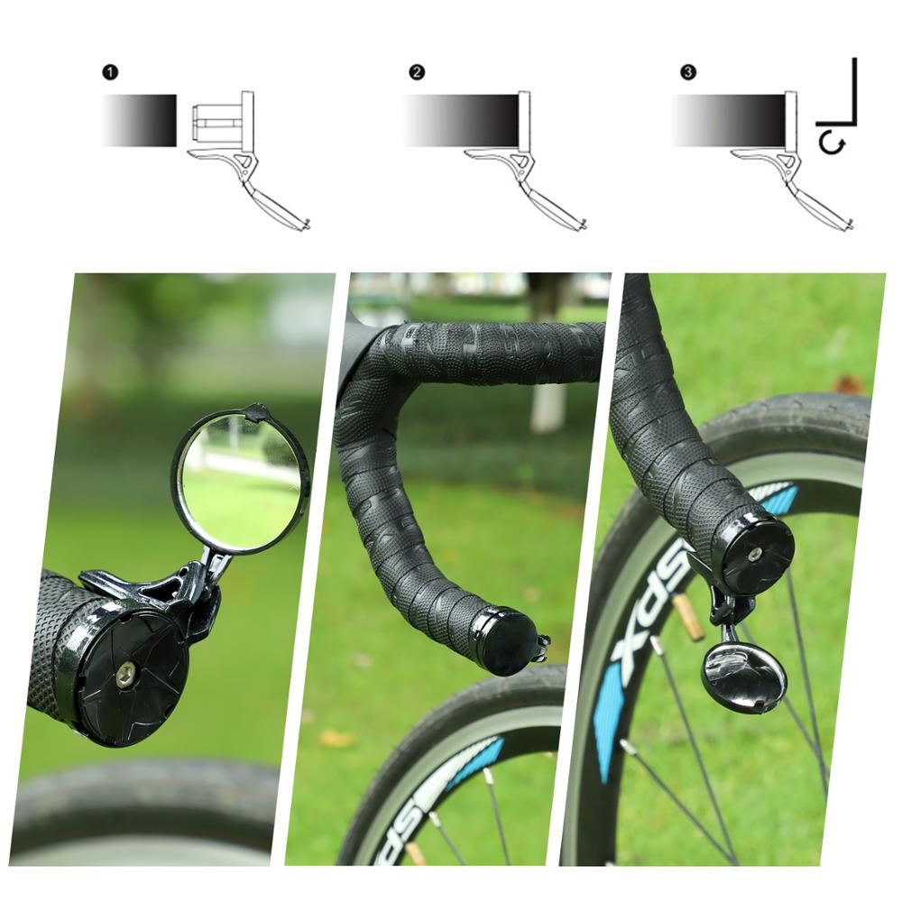 WEST BIKING-espejo retrovisor, para bicicleta, con tapón de manillar giratorio de 360 grados, accesorios para gafas de ciclismo