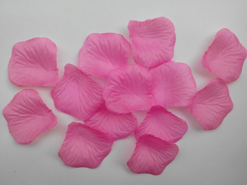 20 pakker 2000 stk kunstige dyb pink rosenblade blomster gaver til bryllup dekorationer hjem sengebord konfettis forslag rekvisitter: Default Title