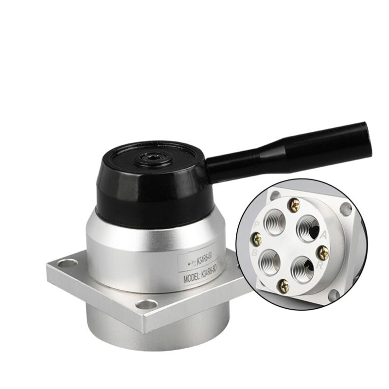 Pneumatic cylinder hand rotary valve Hand valve HV-02/03/04 K34R6-8/8D/8L Pneumatic three-position four-way hand-turn valve