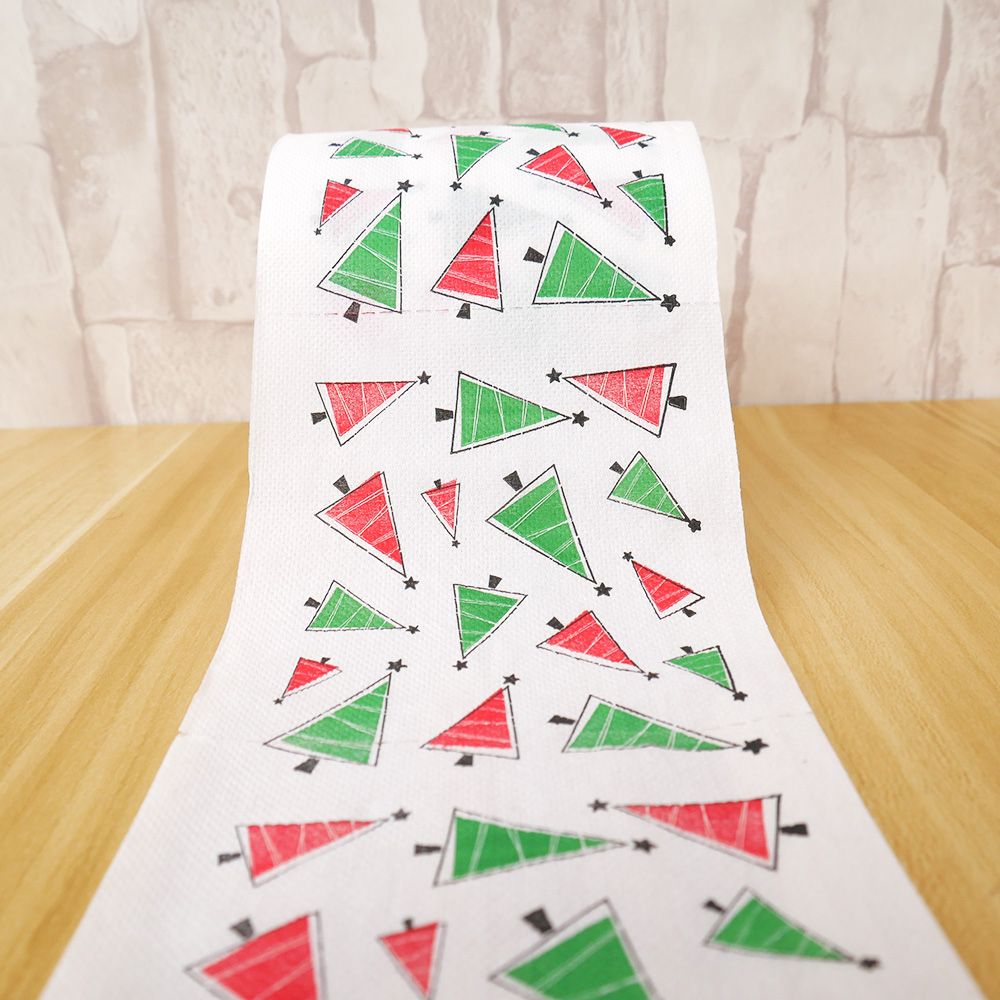 Nueva novedad divertido lindo Papá Noel alce árbol de Navidad rollo de papel higiénico tisú sala de estar mesa para baño Decoración