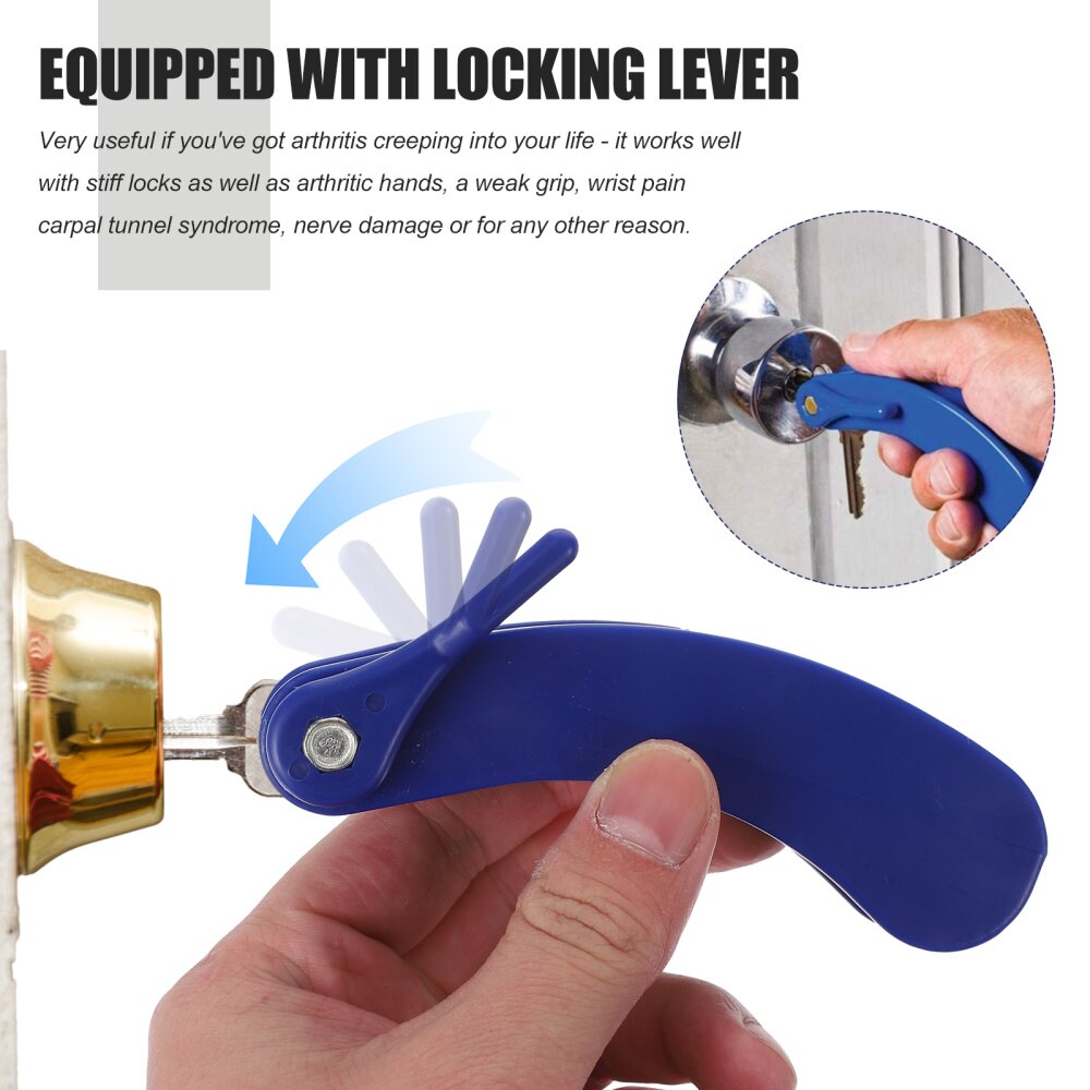 Key Aid Turner Holder Door Opening Assistance Kit with Grip for Arthritis