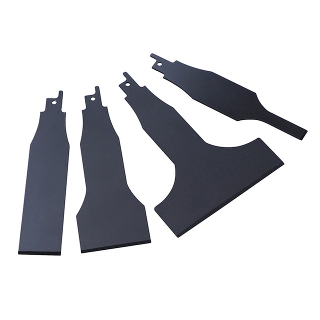 140mm Multifunctional Scraper HCS Reciprocating Saw Blades Shovel For Cleaning Removal Tile Grout Electric Shovel Wall Scraper: 4pcs