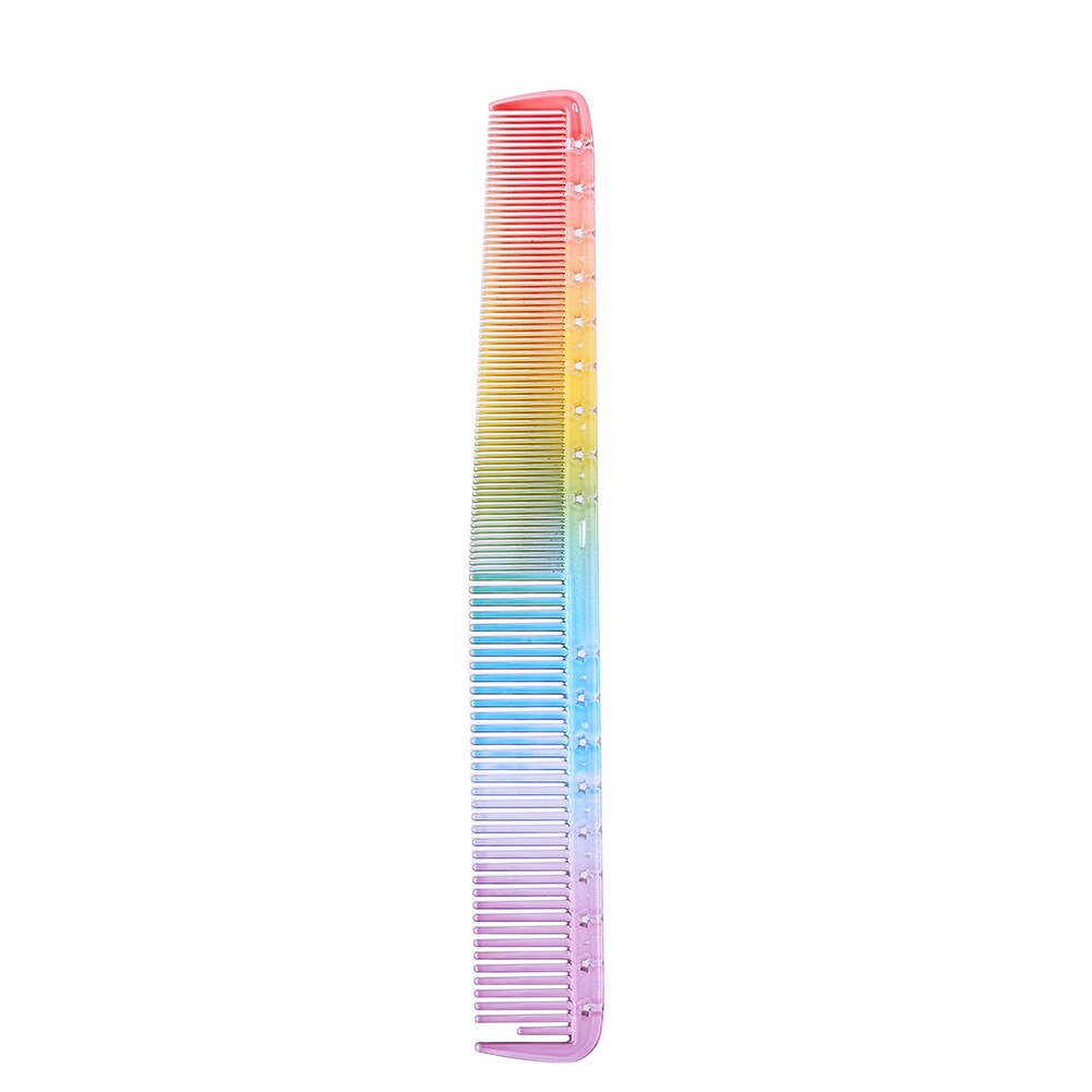 Peine de pelo colorido arcoíris antiestático, doble cabezal, Herramienta de Peinado salón, herramientas de barbería peluquería, 1 ud.: C