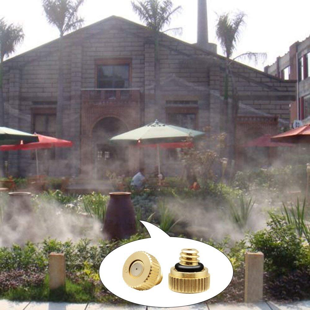 Kit de boquillas de nebulización, sistema de nebulización para Patio, sistema de refrigeración al aire libre, rociador de agua para jardín