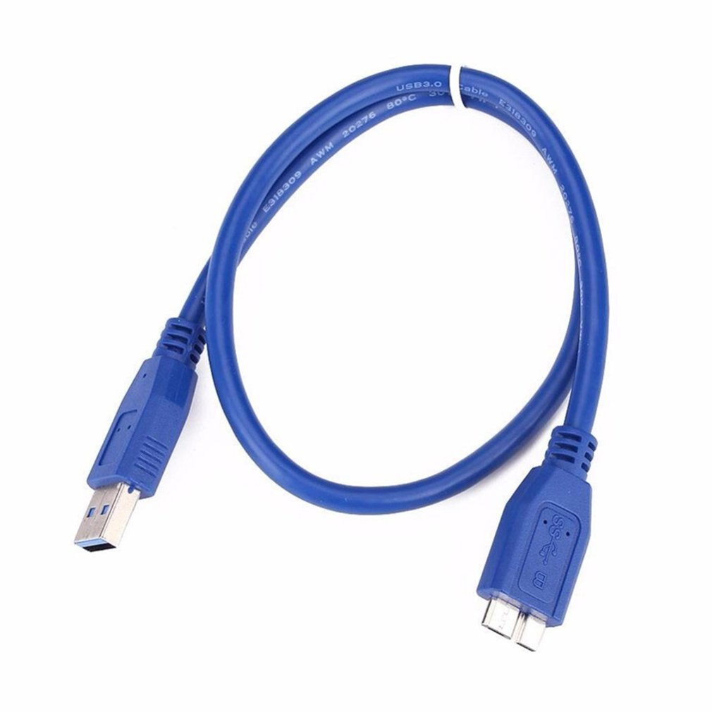 USB 3.0 A To Micro B Cable For WD Seagate For Samsung External Hard Drive Multi-functional Blue B Cable