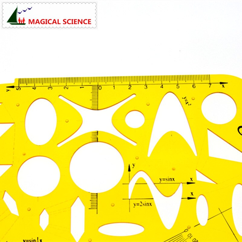 plastic Students' Mathematical templates Multifunctional Drawing rulers Function Geometry Protractor straightedge KJ011