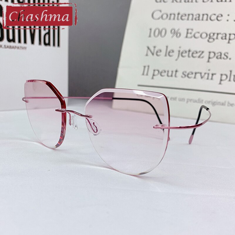 Gradient Gradient Color Lenses Women Cat Eye Prescription Glasses Frame with Diamonds Myopia Glasses Spectacles
