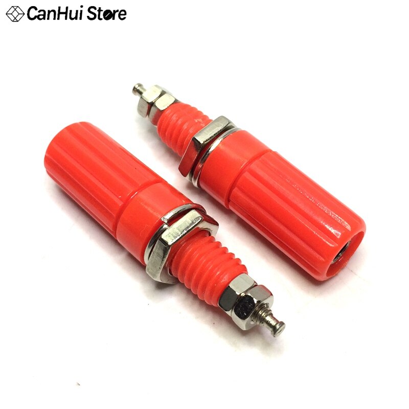 10pcs 4mm long Needle Terminal Test Socket Banana Stand Instrument Wiring Terminal Red Black Yellow Blue Green Connection