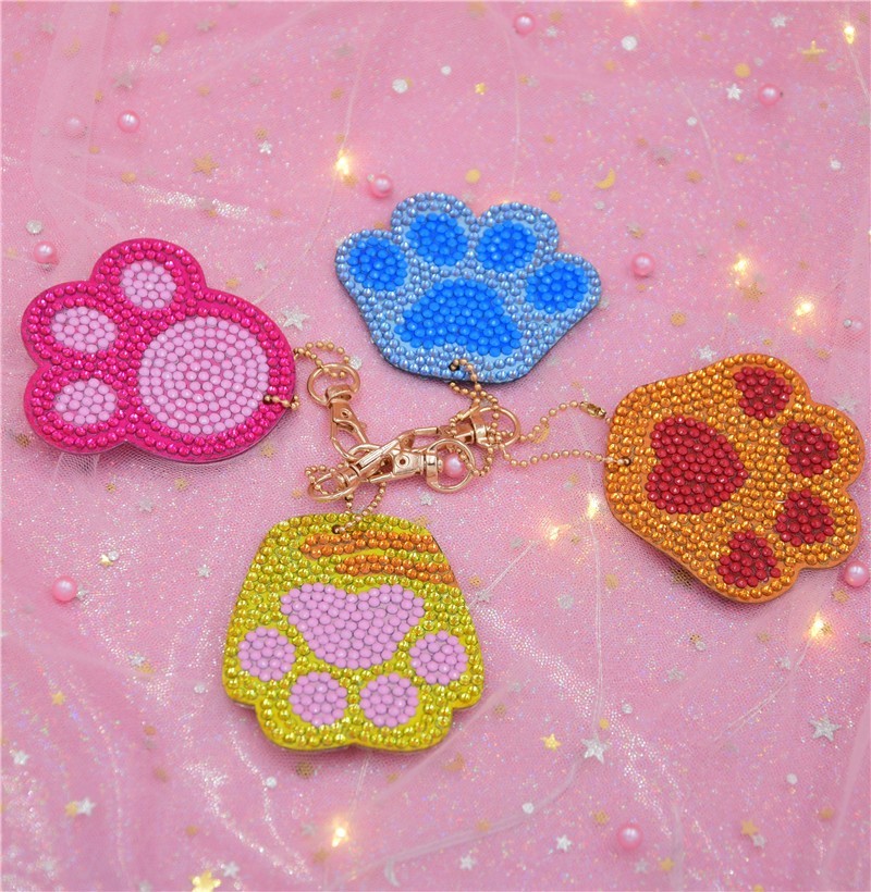 HUACAN porte-clés de bijoux peinture diamant | broderie diamant, sac de dessin animé, décorations bricolage, pour main: YSK10