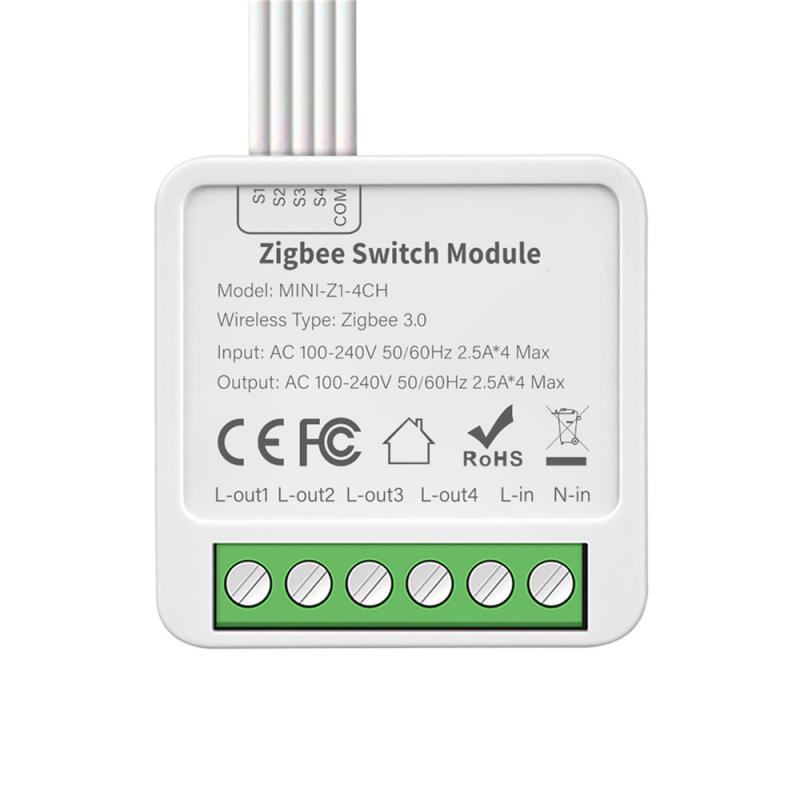 Tuya Zigbee/Wifi 1/2/3/4CH MINI inteligentny przełącznik dwukierunkowe sterowanie bezprzewodowy włącznik światła inteligentna automatyka domowa za pośrednictwem Alexa Google Home: Bundle8