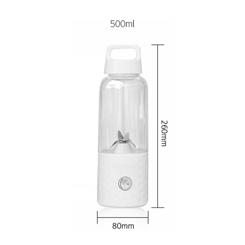 1Pc 500ML Smoothie Blender Rechargeable Small Blender Juicer Cup Personal Blender Juicer Blender