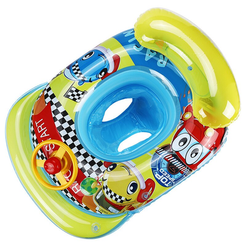 Summer Baby Swimming Ring Cartoon Cute with Steering Wheel Thick Cute Round Shape Watering Float Seat Ring