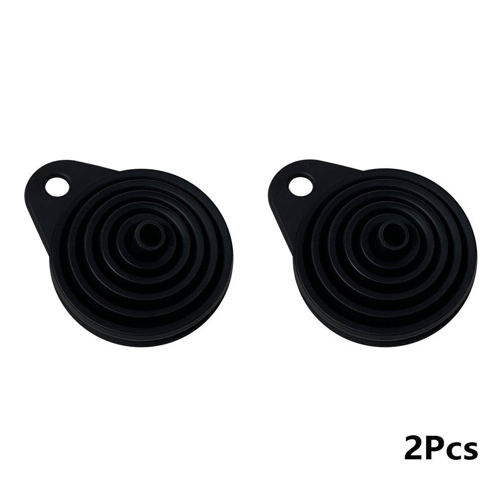 2Pcs Foldable Car Engine Funnel Silicone Liquid Funnel Washer Engine Oil Petrol Change Tools for Motorcycle Car Acesssories: RED