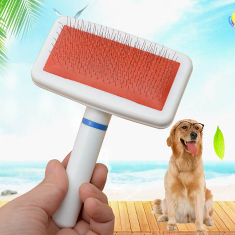 Saco de ar quente aperto filhote cachorro pente escova raspador cachorro slicker escova gilling limpeza rápida grooming ferramentas produtos para animais estimação