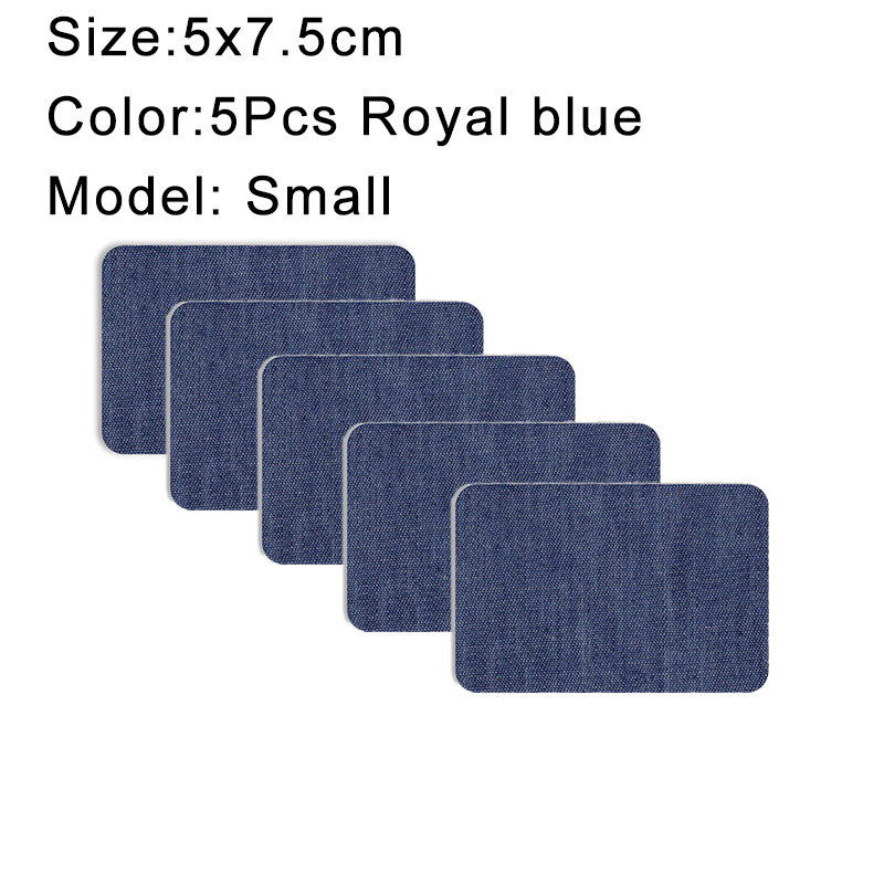 Parches vaqueros termoadhesivos de algodón, parche de reparación azul para bricolaje, reparación de ropa, decoración de chaqueta, 5 uds.: Zinc envejecido