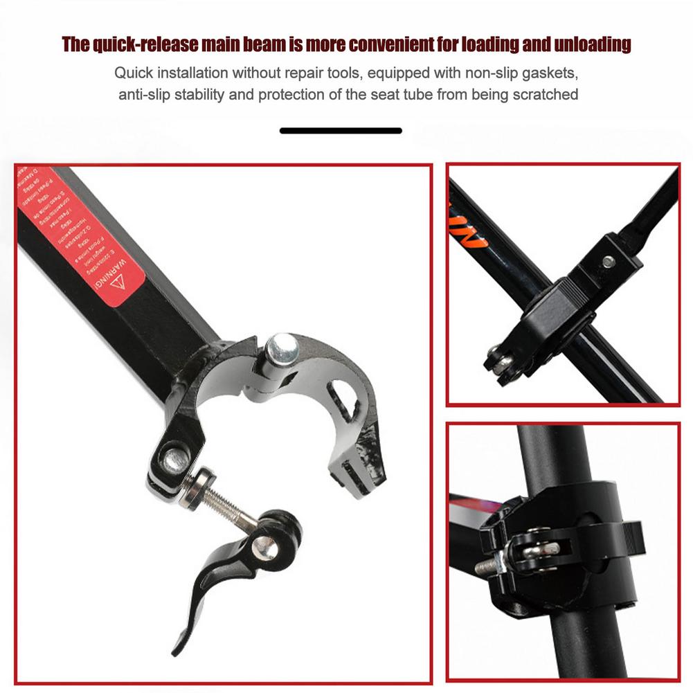 Bicycle Luggage Carriers Cargo Seat Post Carrier Rear Aluminum Alloy Frame Carrier Holder Mount Bicycle Cargo Pannier Rack