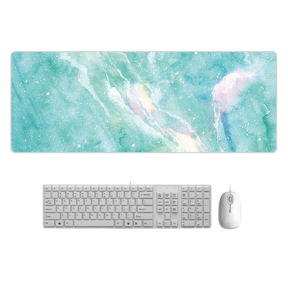 Eenvoudige Marmer Stijl Laptop Gamer Mousepad Computer Bureau Pads Grote Muismat Polssteunen Tafel Mat Bureau Set Deskpad: D