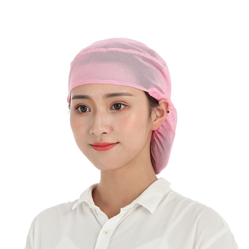 Gorros de malla transpirables de verano para hombre y mujer, gorro para polvo de taller, camarero de Chef, servicio de comida, café, Cocina, Restaurante, Hotel, panadería, gorro de trabajo: 4