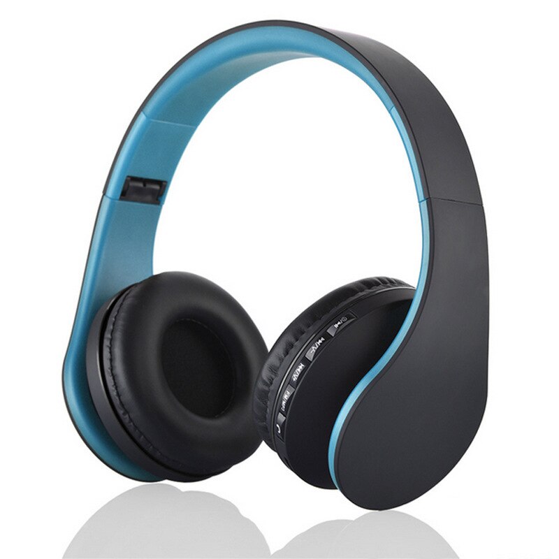 Best Selling Andoer Wireless Headphones Digital Stereo Bluetooth 4.1 EDR Headset Card MP3 player Earphone FM Radio Music for all: Blue
