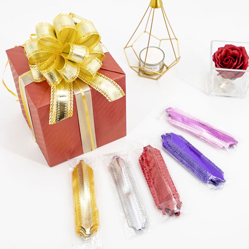 5 sztuk kokardy robić pociągnięcia jasny kolor zawinąć trznadel wstążka pociągać za sznurki dla domu: Default Title