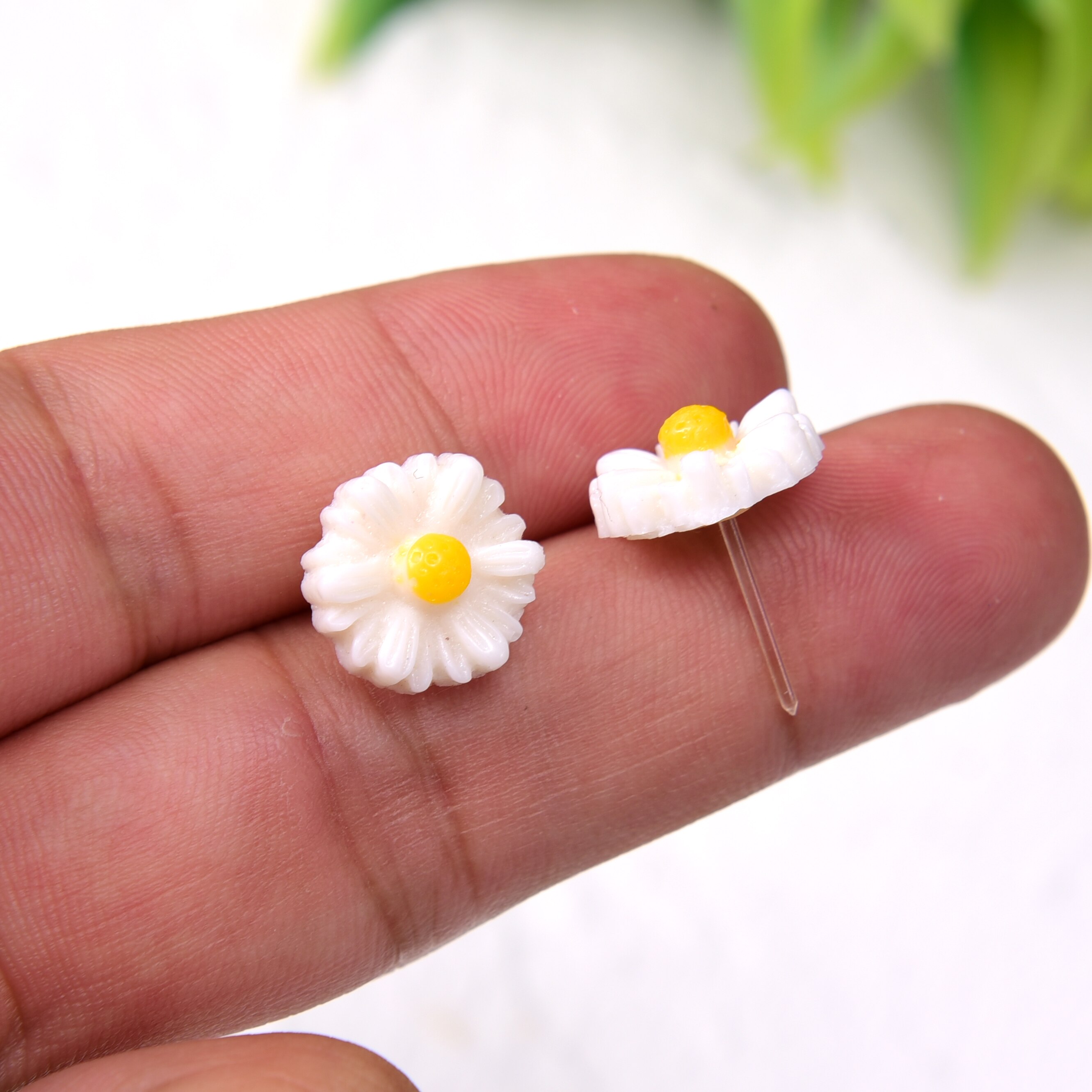 36 Pairs/Set Pink Flower Earrings Trendy Mix Cartoon Plastic anti-allergy Stud Earrings for Women Girls Child Jewelry