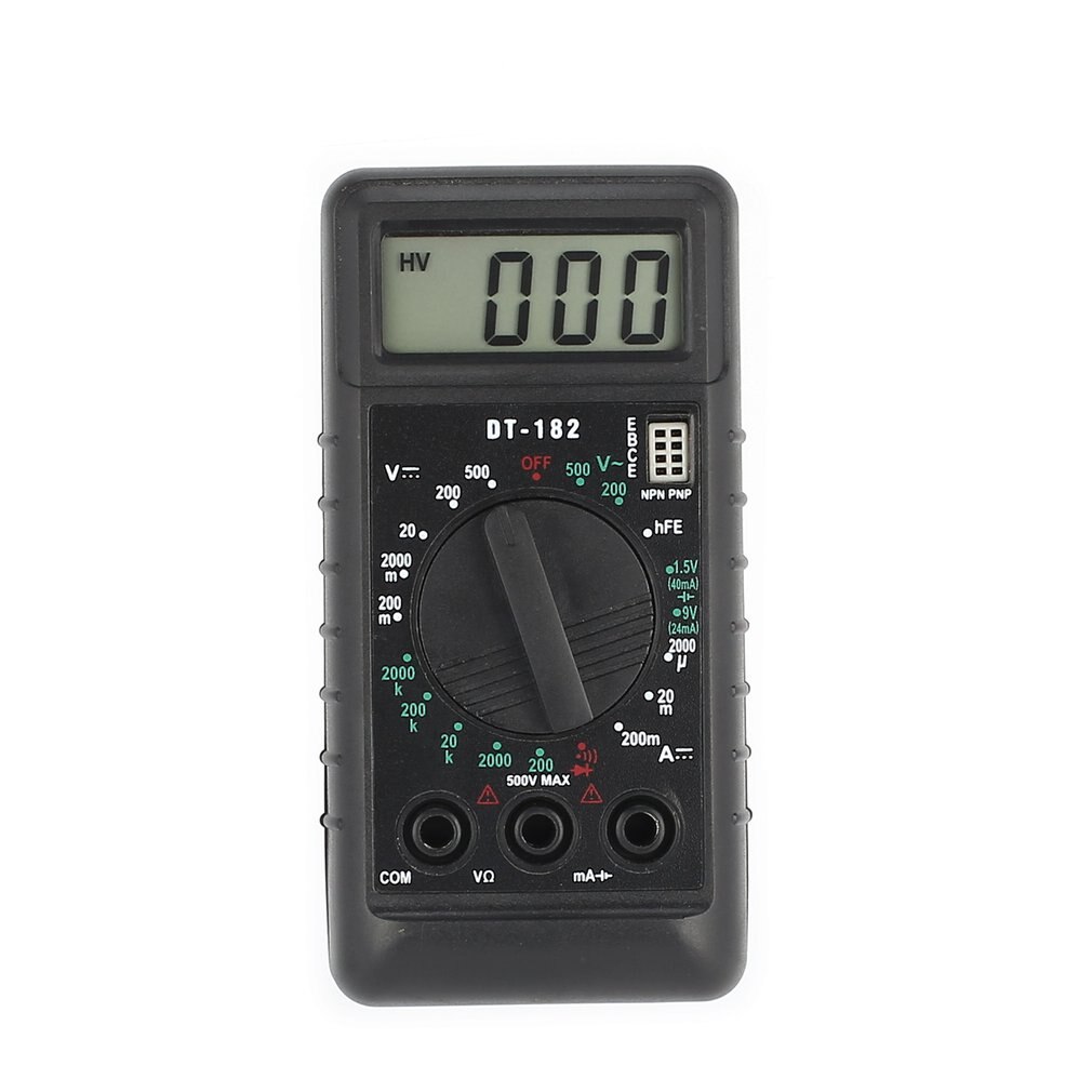 DT-182 Numérique Mini Multimètre DC/AC Compteur De Courant de Tension Poche Voltmètre Ampèremètre Diode Triode Testeur Multimètre