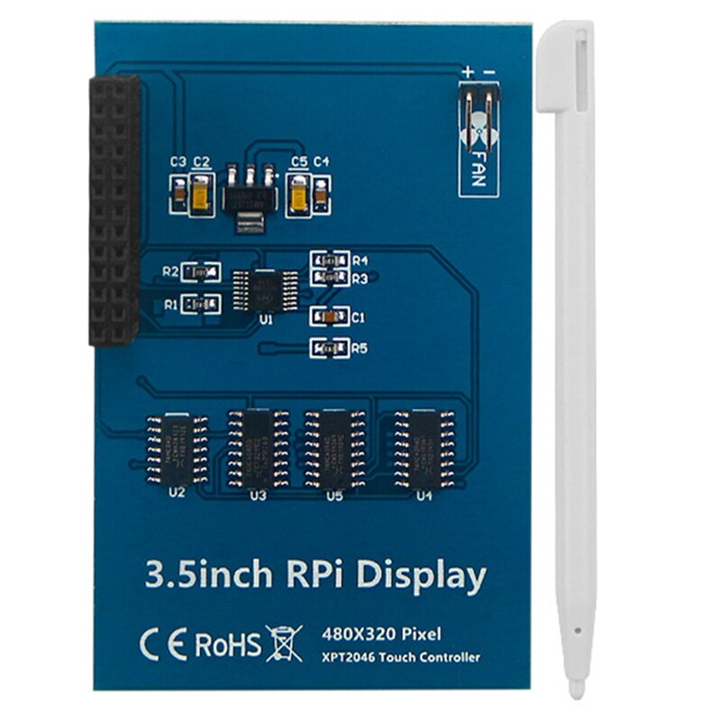 3.5 Inch Mhs Touchscreen 480X320 For Raspberry Pi 4B/3B+/3B TFT LCD Module Screen Display With Touchpen: black