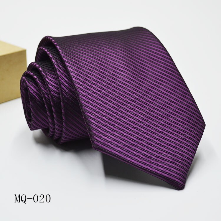 Acetate Dacron Tie Men's Business Suit Meeting Stripe Plaid Dot 8cm Jacquard Tie Daily Wear Tie Suit Accessments: Lavender