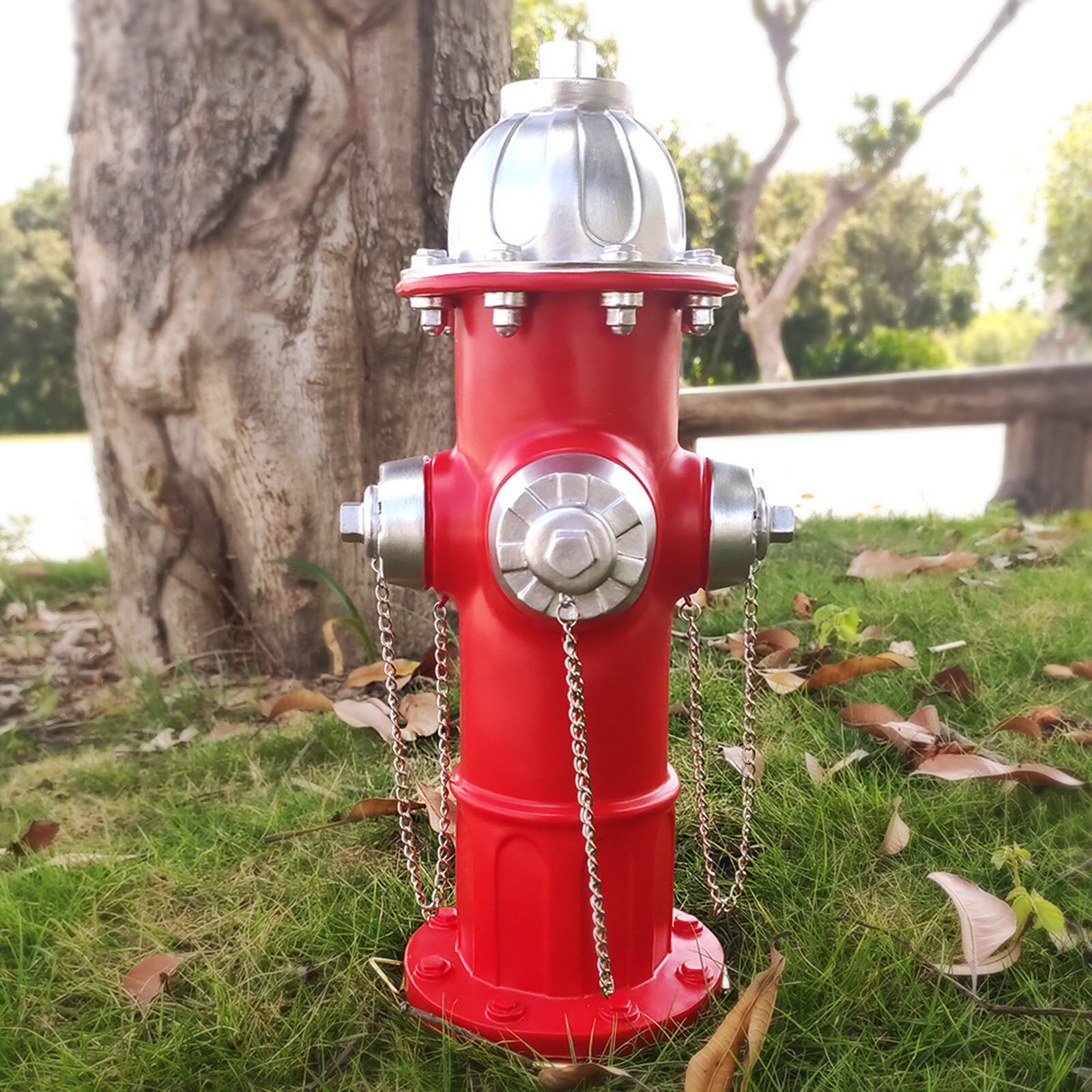 Garden Statue Fire Hydrant Yard Outdoor Sculpture Decor Dog Pee Post Training Decoration Ornaments Fairy Garden Photo Props
