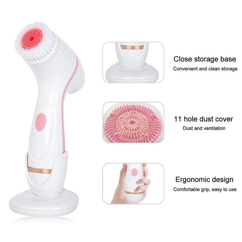 Nouvelle brosse de nettoyage Sonic Nu visage Spin brosse ensemble Galvanica Spa nettoyage enlever en profondeur pour la peau point noir système Y7R0