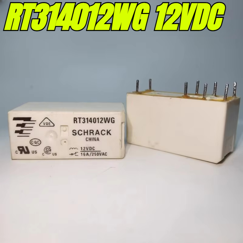 (mærke bulk cargo) 1 stk/parti 100%  originale ægte relæer :rt314012wg 12 vdc 8 ben 16a elektroniske elektromagnetiske dc-relæer 250 vac