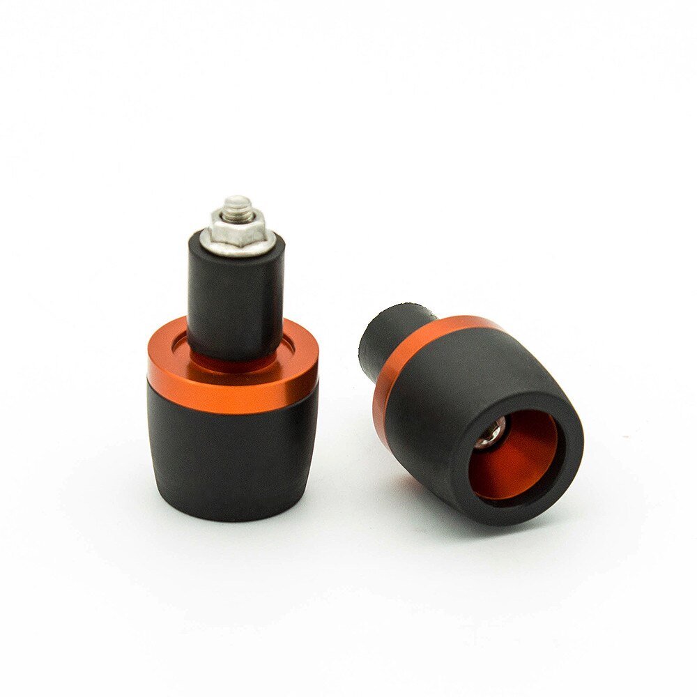 For Yamaha Suzuki Kawasaki Honda Ducati 7/8&quot; 22mm Motorcycle Handlebar Counterweight Plug Slider Handle Bar Ends Grips: Orange