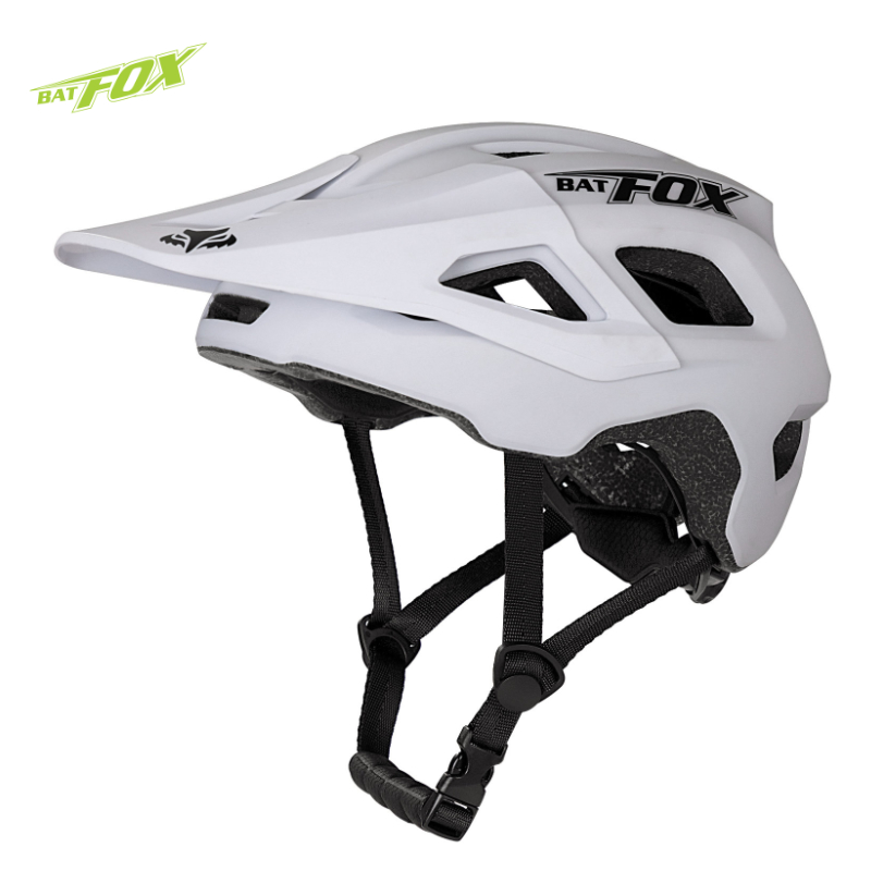 BATFOX casque de cyclisme intégralement moulé VTT visière casque de vélo hommes femmes casco bicicletas hombre vtt casques: l / Clair