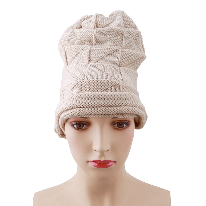 Efterår vinter cykelhuer hat unisex strikket skullies afslappet kasket ensfarvet unisex feminin gorro touca kasket