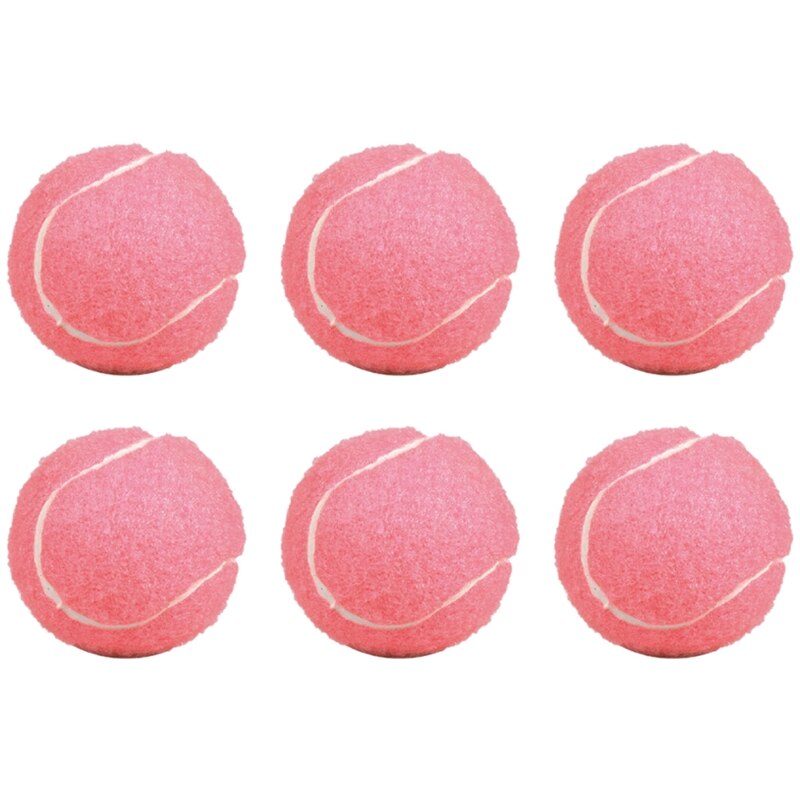 Duendhd Lot De 6 Balles De Tennis – Élastiques, Résistantes, 66 Mm, Idéales Pour Débutantes Et Femmes, Couleur Noir