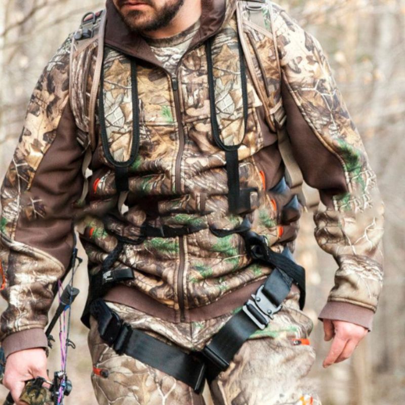 Bowhunter Treestand Safety Harness Climbing High Working Camping Adventure Polyester Camouflage Safety Belt