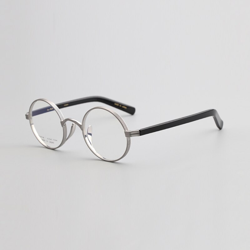 Jahrgang Titan Brille Rahmen Männer Runde Japan Luxus Myopie Rezept Optische Brillen Rahmen Frauen Blau Licht Brillen: 1