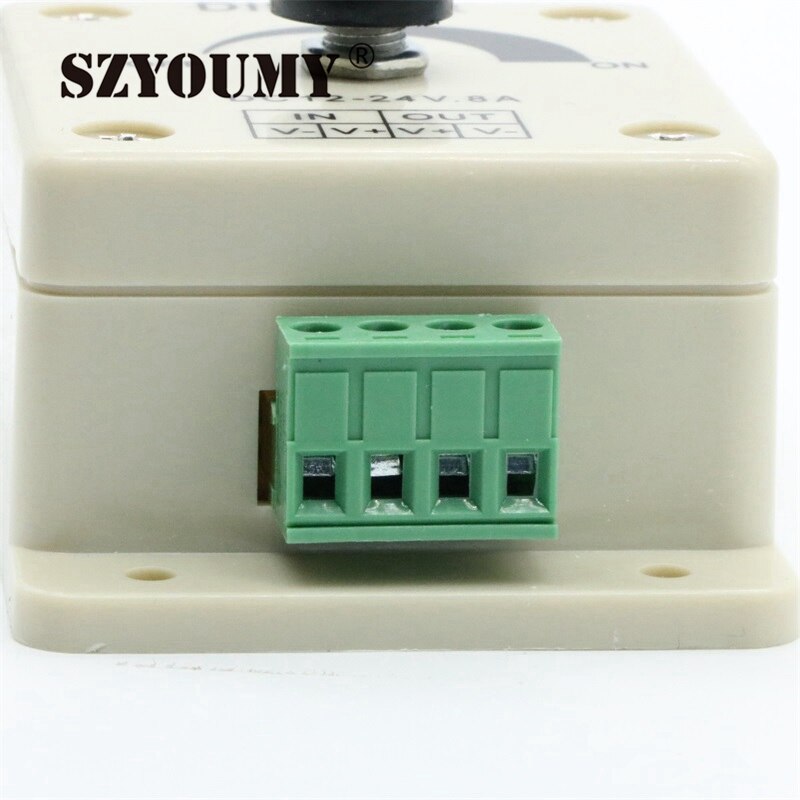 Szyoumy led-licht  dc 12v beschermstrip dimmer instelbare helderheidsregelaar voor led 8a stripverlichting, lampaccessoires