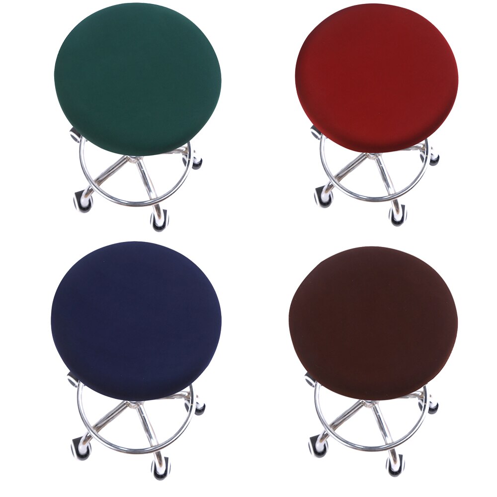Ronde Stoel Cover Barkruk Cover Elastische Seat Cover Stoel Protector Effen Kleur Thuis Stoel Hoes Spandex