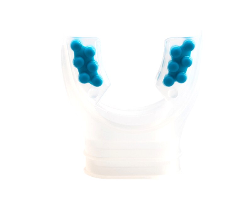 Embout thermoplastique fabriquable de plongée équipement de plongée en apnée pour adulte deuxième étape régulateur plongée surf accessoires: transparent  blue