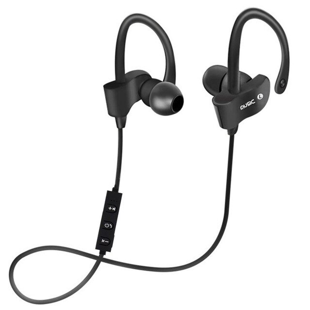 558 Bluetooth Oortelefoon Oorhaakje Oordopjes Stereo Bluetooth Headset Draadloze Sport Oortelefoon Handsfree Met Microfoon Voor Alle Smartphones: Black