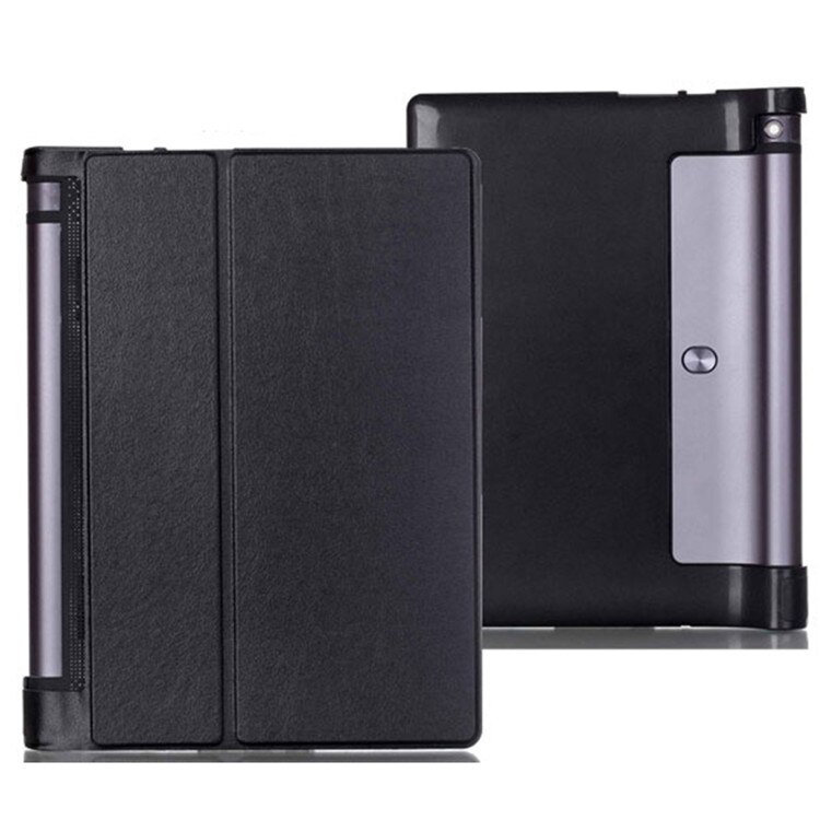 Cover til lenovo yoga tab 3 yt3-x50f yt3-x50l 10.1 tommer pu læder tablet cover cover til lenovo yoga tab 3 yt3-x50f x50l x50m: Sort