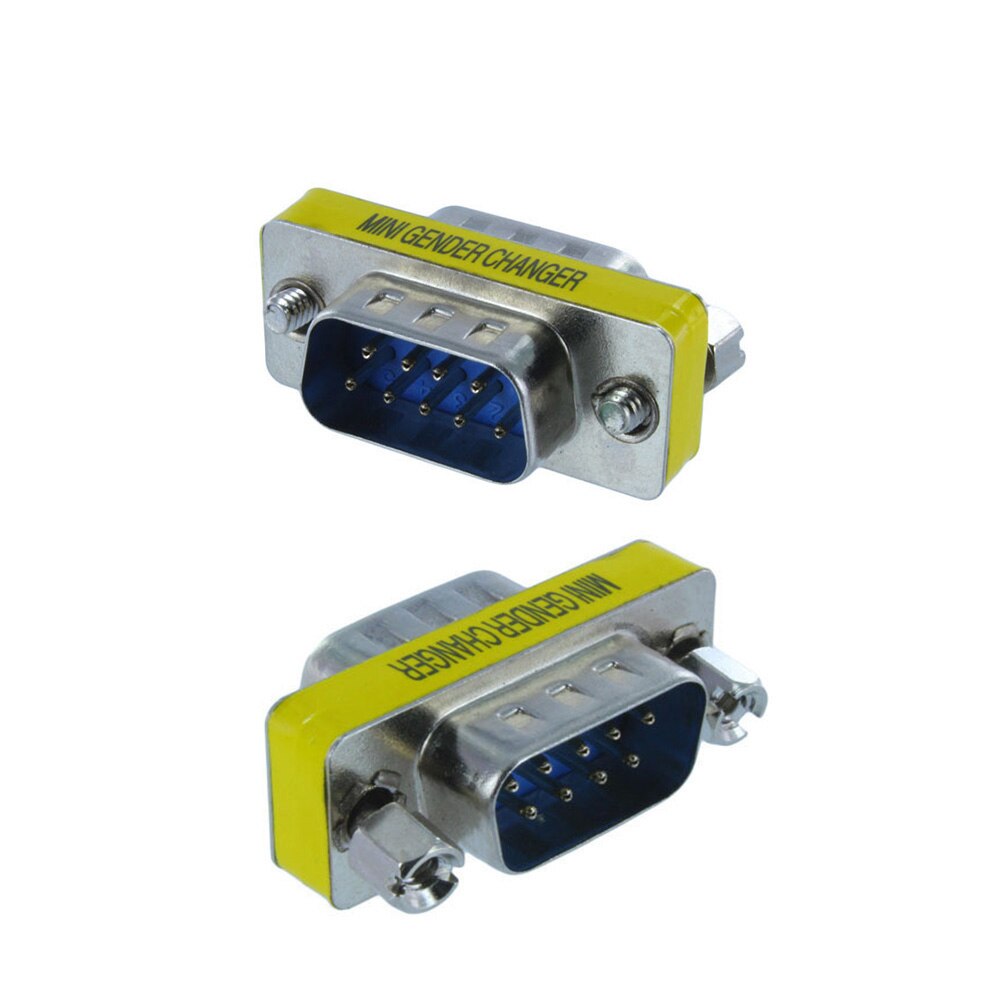 1Pcs RS-232 DB9 Male to Male / Female to Female / Male to Female Serial Mini Gender Changer Coupler Adapter DB 9Pin Connector: Male to Male