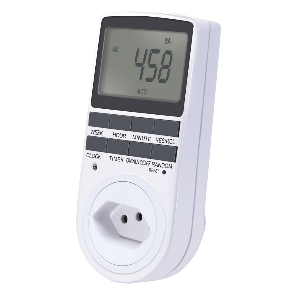 EU AU US UK BR Plug Socket Timer Switch Electronic Digital Plug-in Programmable Week 7 Day 12/24 Hour: BR Plug